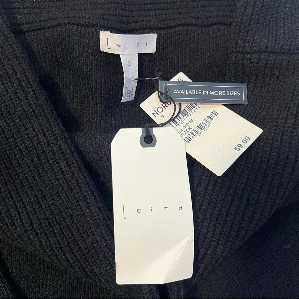 Leith Off The Shoulder Sweater Black - Picture 6 of 7